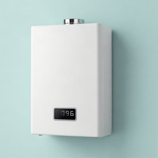 Modern combi gas boiler